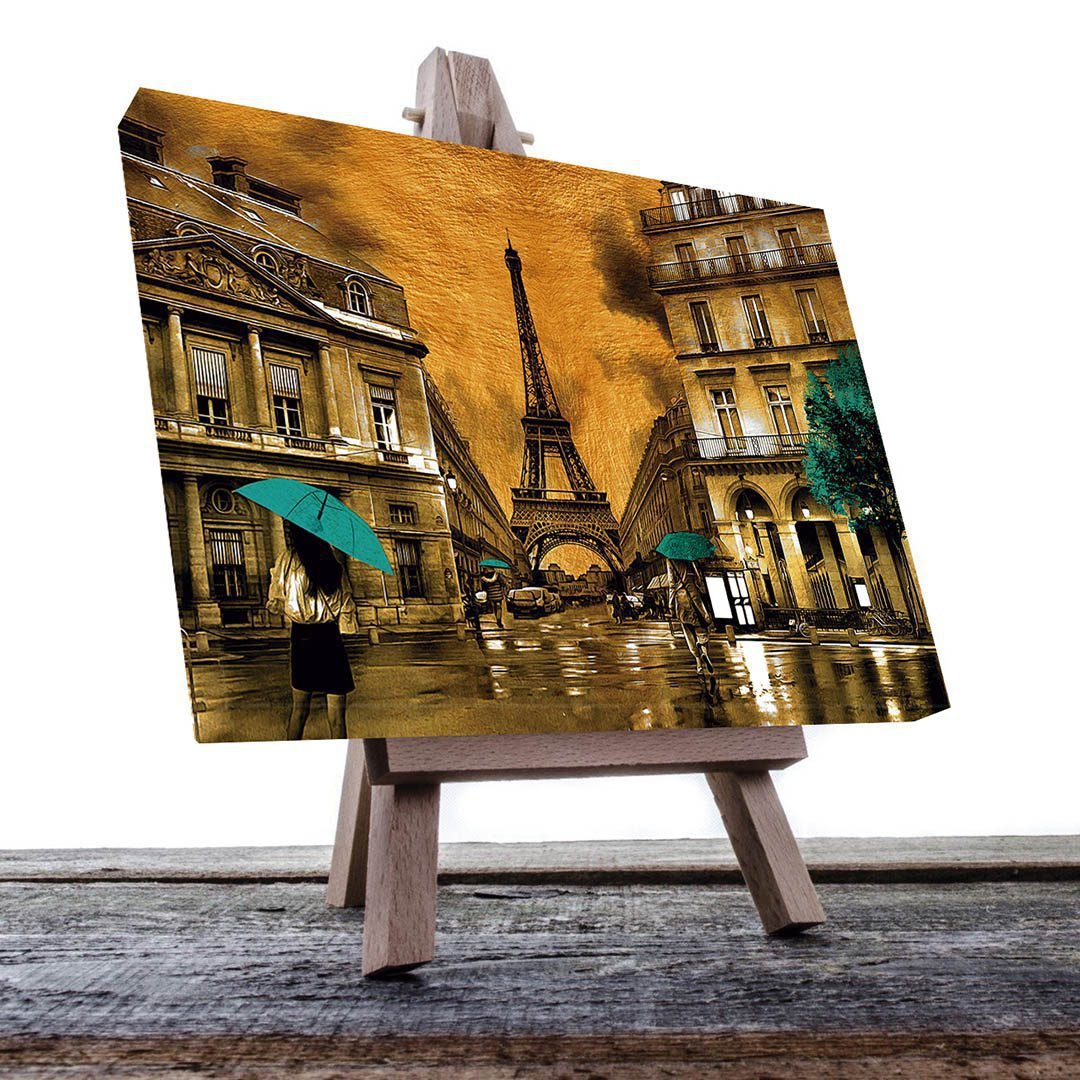 Cuadro Decorativo Paris, Torre Eiffel en Dorado #167