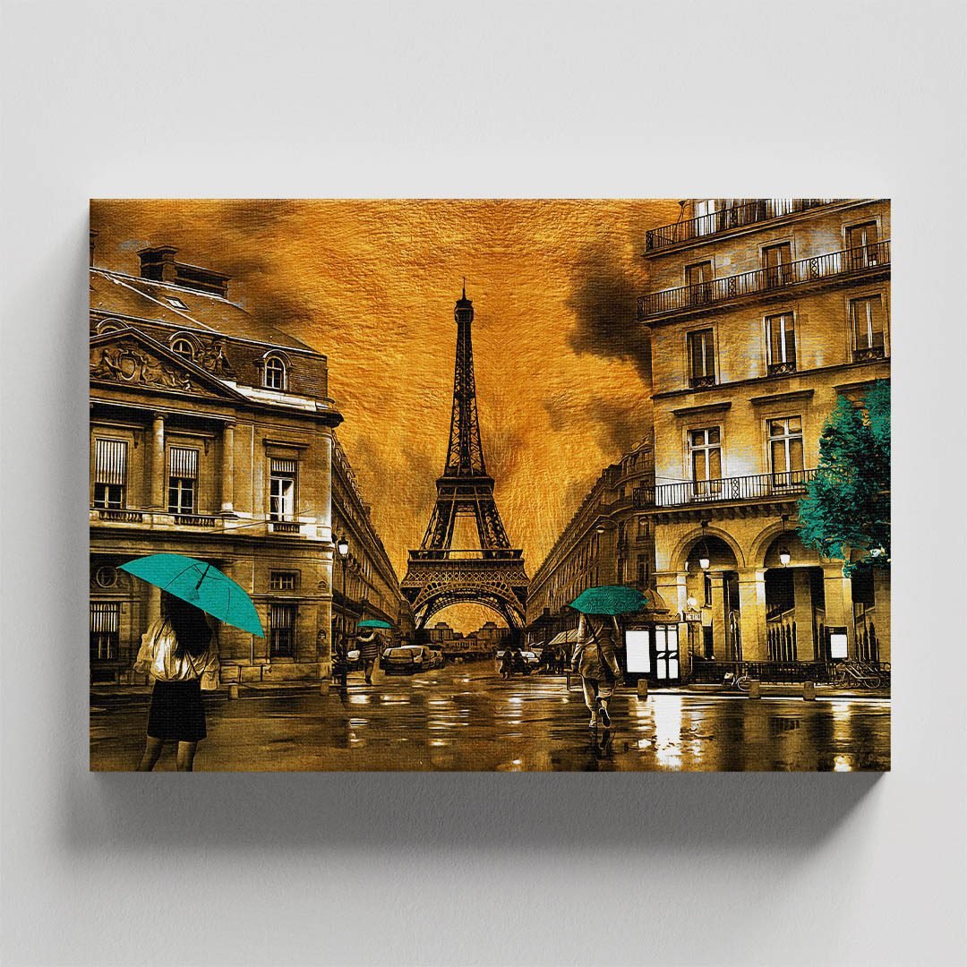 Cuadro Decorativo Paris, Torre Eiffel en Dorado #167 - Imagen 4