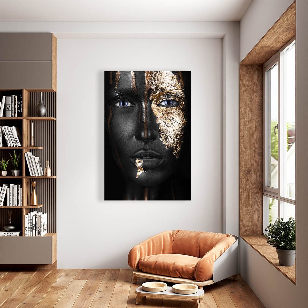 Cuadro Decorativo Mujer en Dorado Moderno #127 - Imagen 2