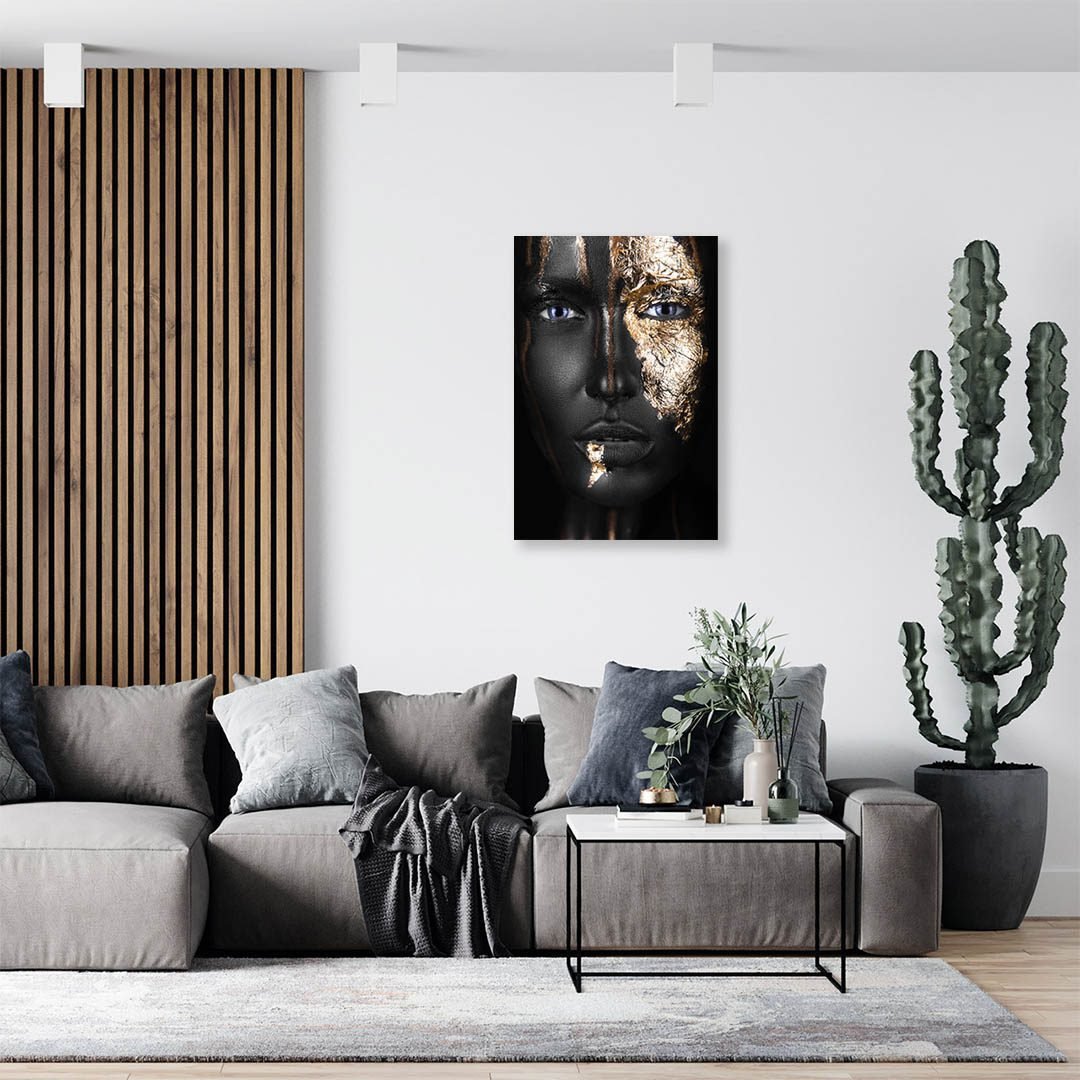 Cuadro Decorativo Mujer en Dorado Moderno #127 - Imagen 3