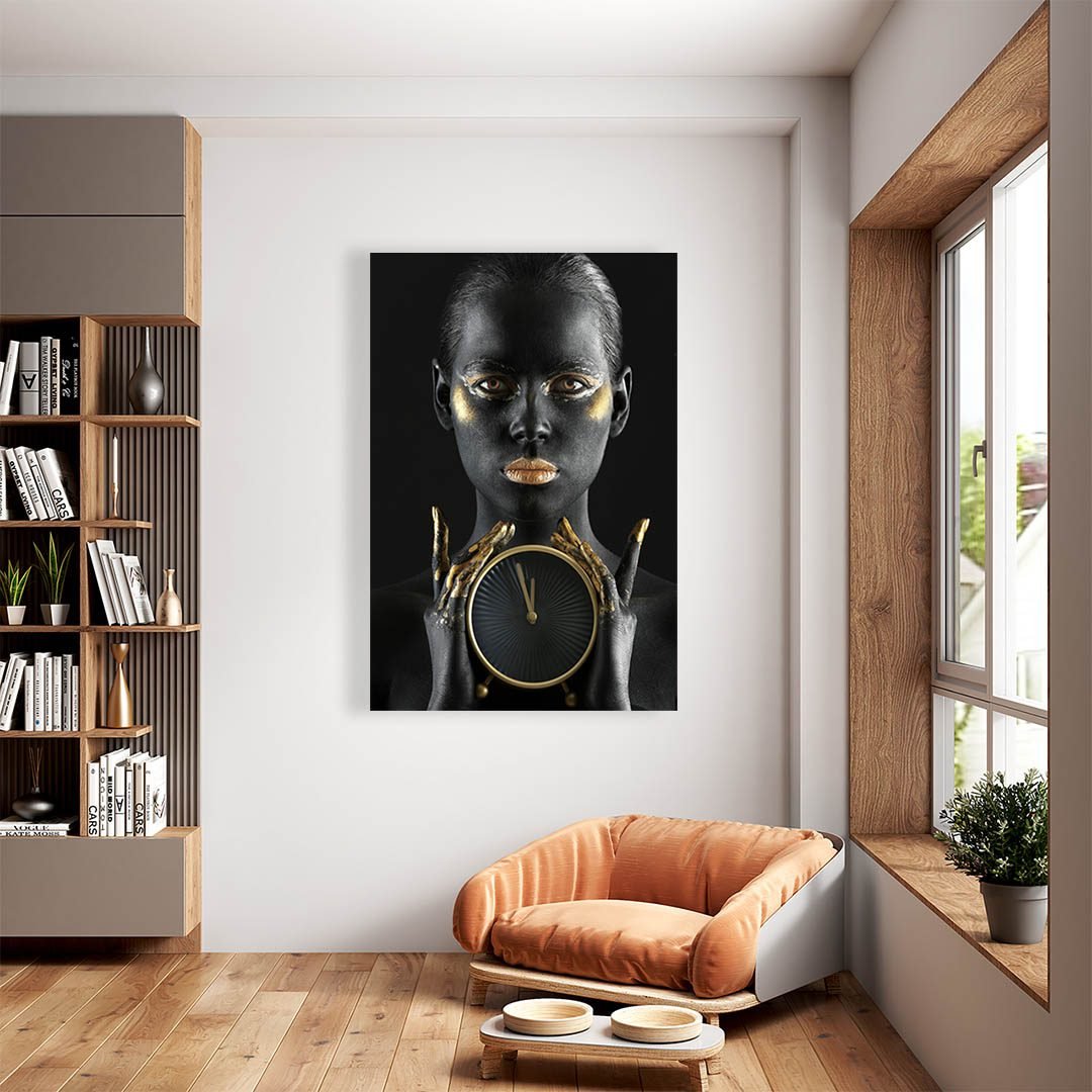 Cuadro Decorativo Mujer en Dorado Moderno #138 - Imagen 2