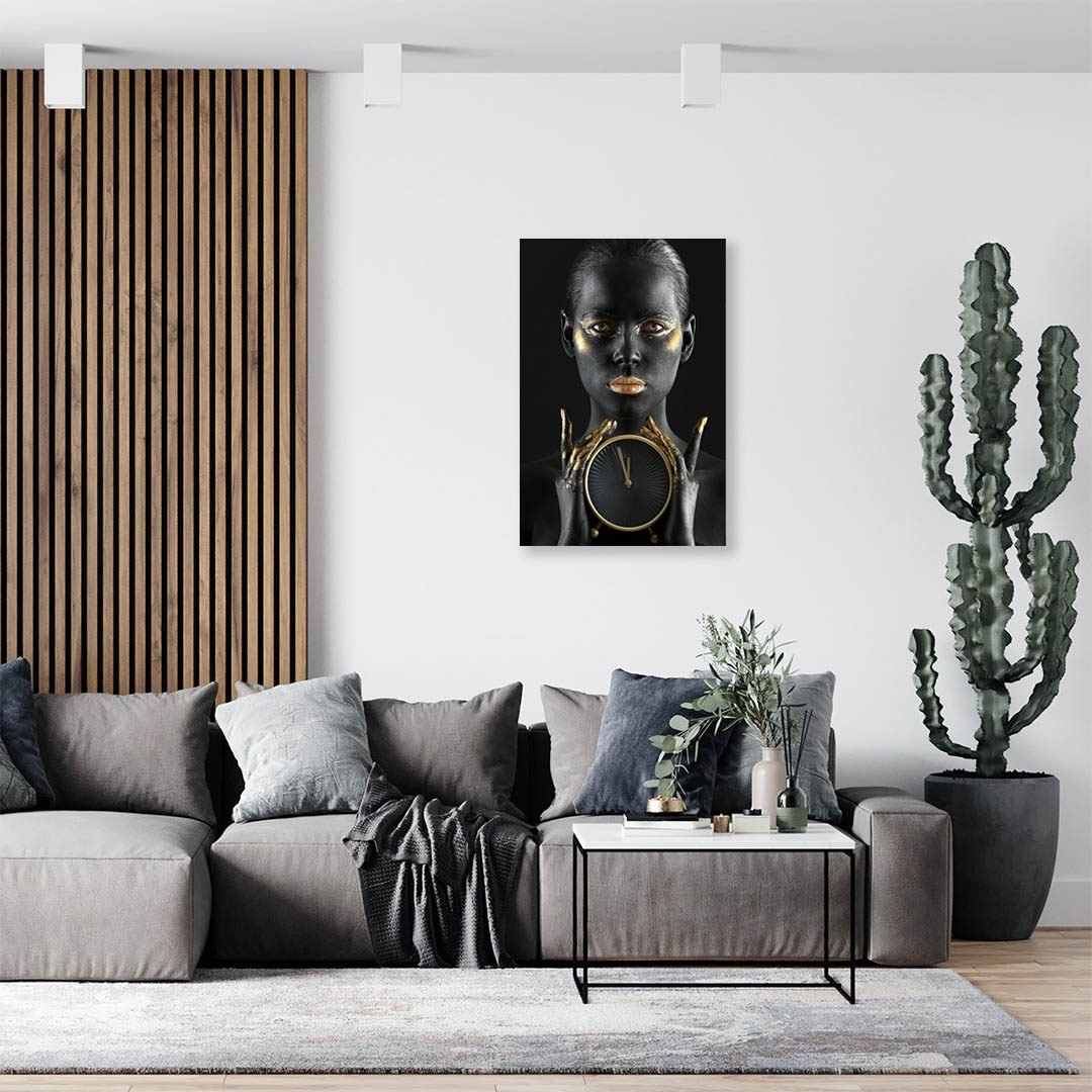 Cuadro Decorativo Mujer en Dorado Moderno #138 - Imagen 3