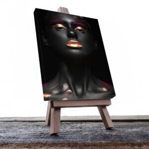 Cuadro Decorativo Mujer en Dorado Moderno #140