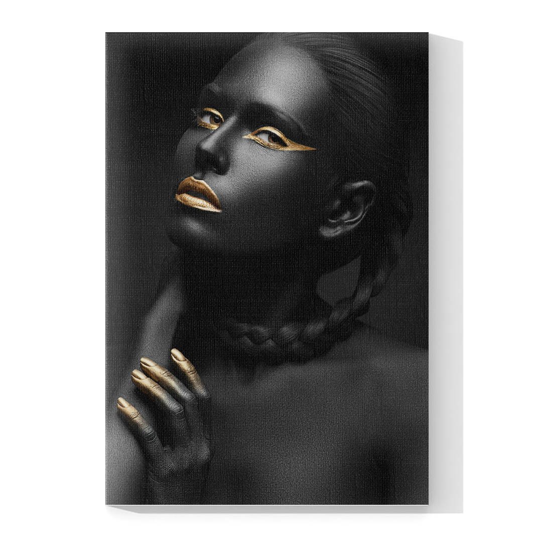 Cuadro Decorativo Mujer en Dorado Moderno #141 - Imagen 4