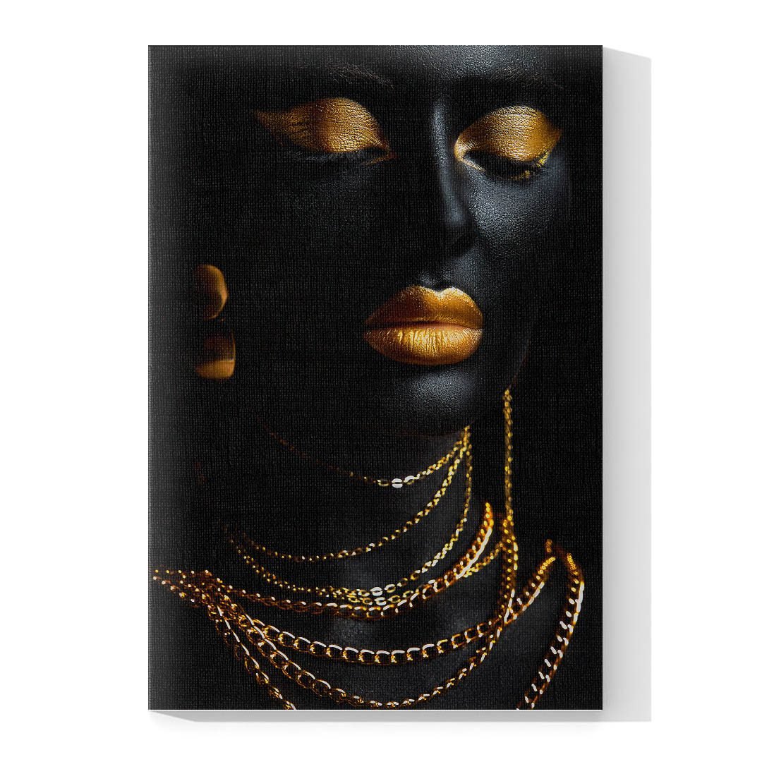 Cuadro Decorativo Mujer en Dorado Moderno #143 - Imagen 4