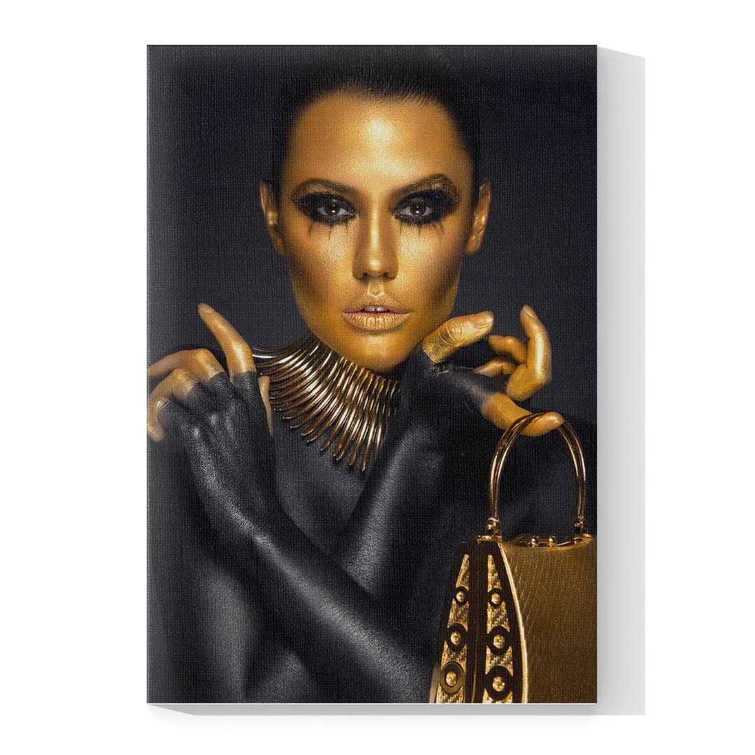 Cuadro Decorativo Mujer en Dorado Moderno #145 - Imagen 4