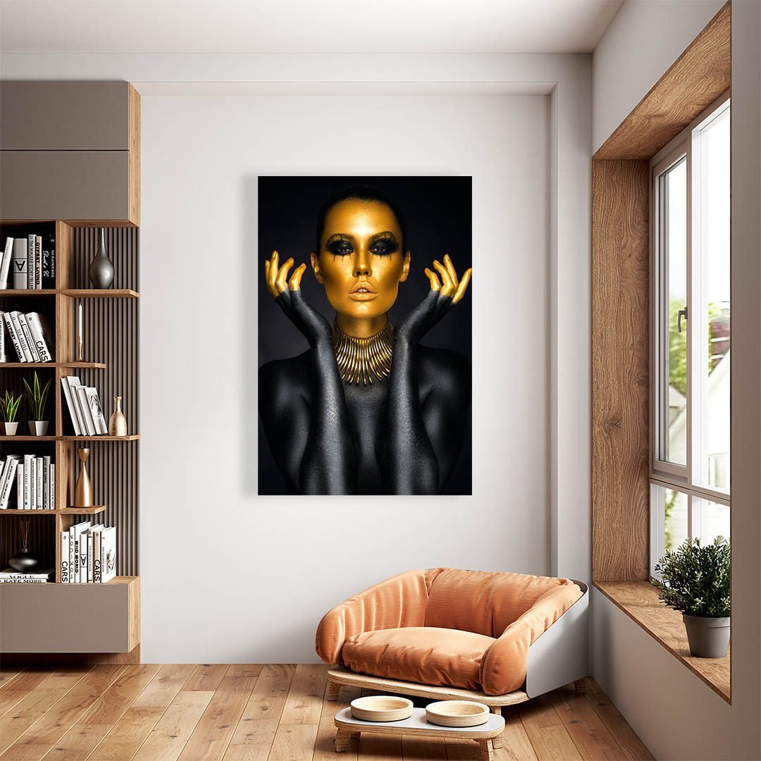 Cuadro Decorativo Mujer en Dorado Moderno #146 - Imagen 2