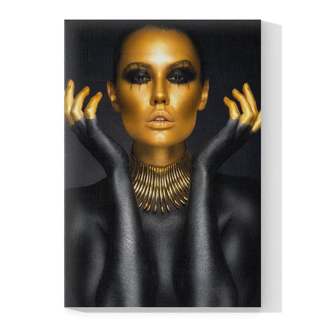 Cuadro Decorativo Mujer en Dorado Moderno #146 - Imagen 4