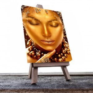 Cuadro Decorativo Mujer en Dorado Moderno #150