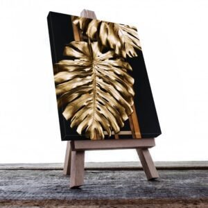 Cuadro Decorativo de Hojas Doradas #160