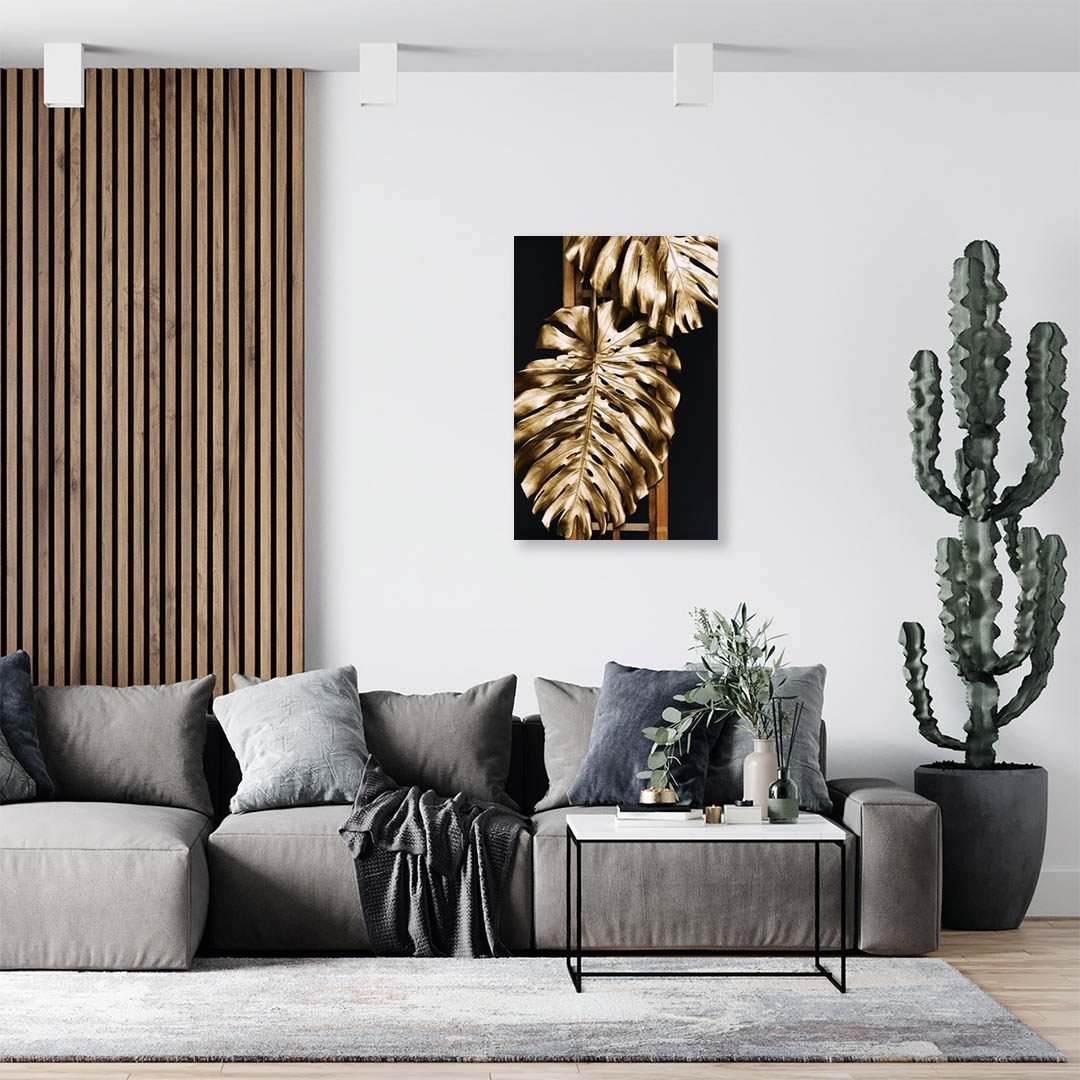 Cuadro Decorativo de Hojas Doradas #160 - Imagen 3