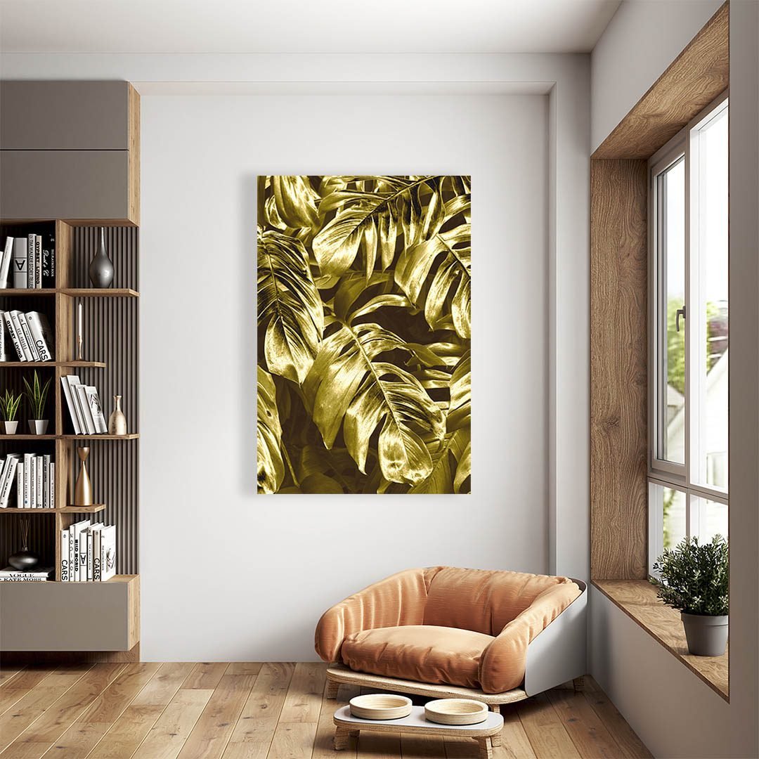 Cuadro Decorativo de Hojas Doradas #162 - Imagen 2