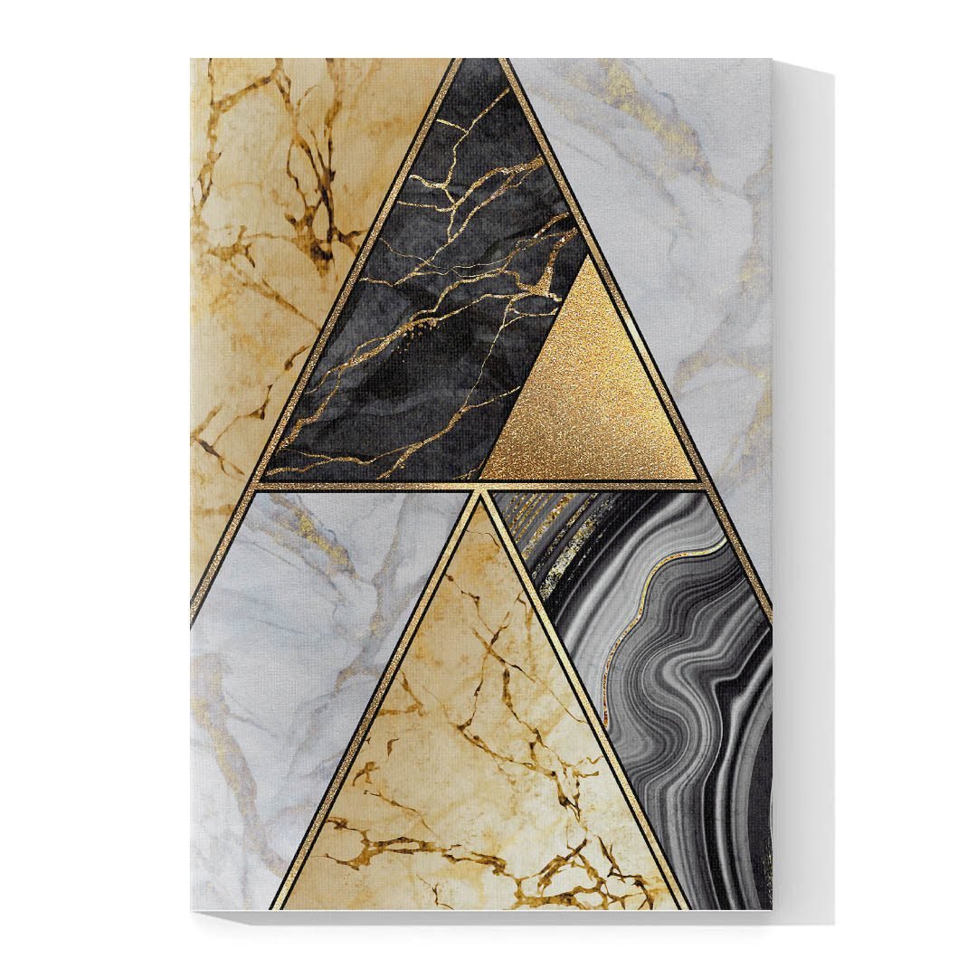 Cuadro Decorativo Moderno estilo Mármol en Dorado y Negro #173 - Imagen 4