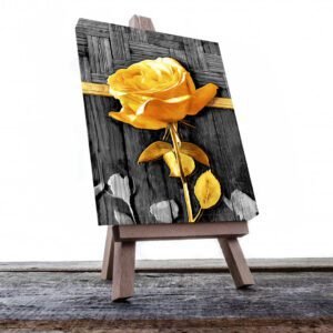 Cuadro Decorativo Moderno estilo Mármol en Dorado y Negro #175