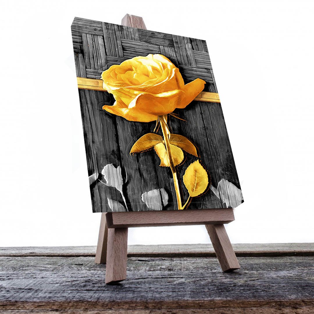 Cuadro Decorativo Moderno estilo Mármol en Dorado y Negro #175