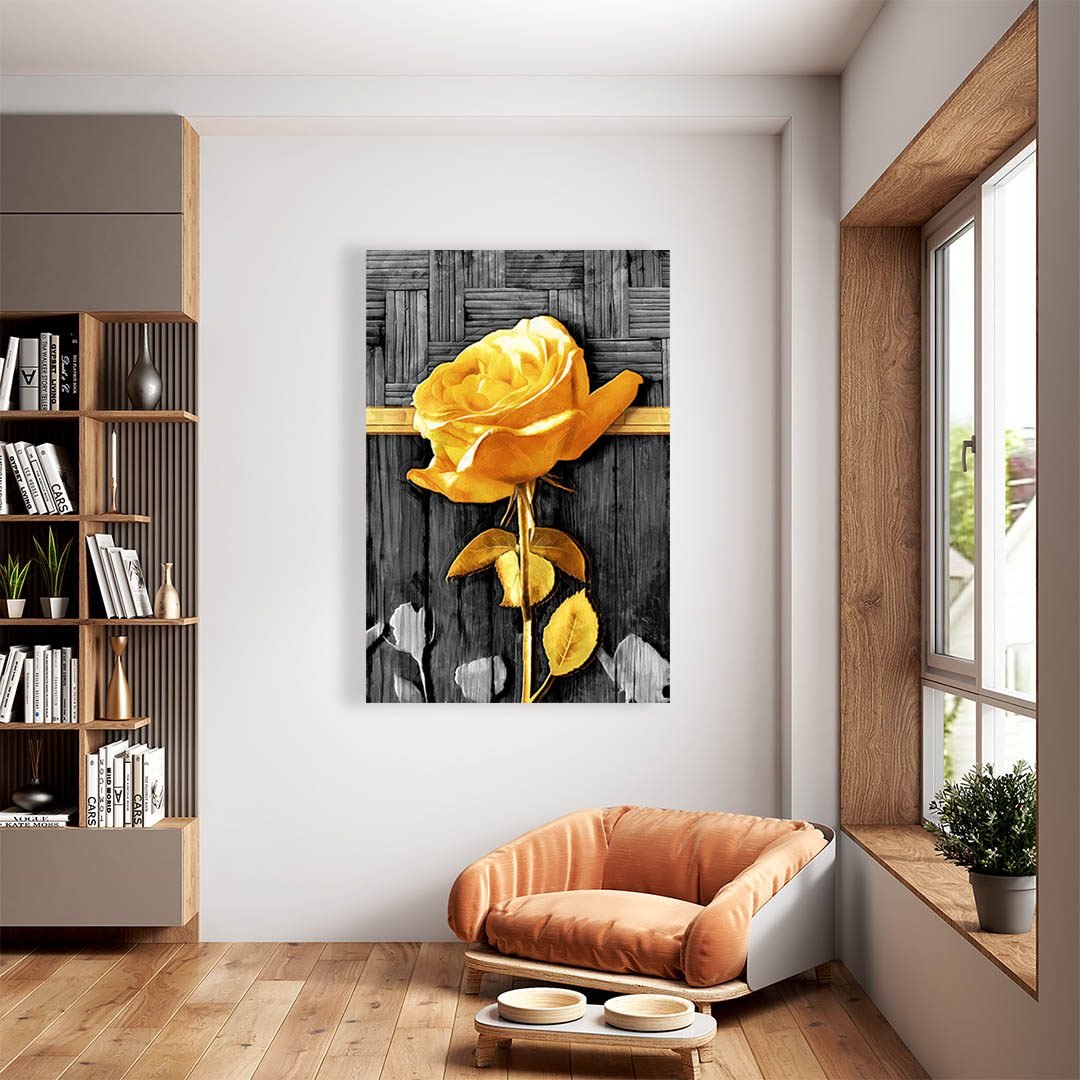 Cuadro Decorativo Moderno estilo Mármol en Dorado y Negro #175 - Imagen 2