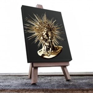 Cuadro Decorativo Figura Griega Apollo abstracta en Dorado