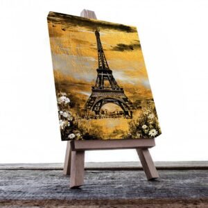 Cuadro Decorativo Torre Eiffel en Dorado #221