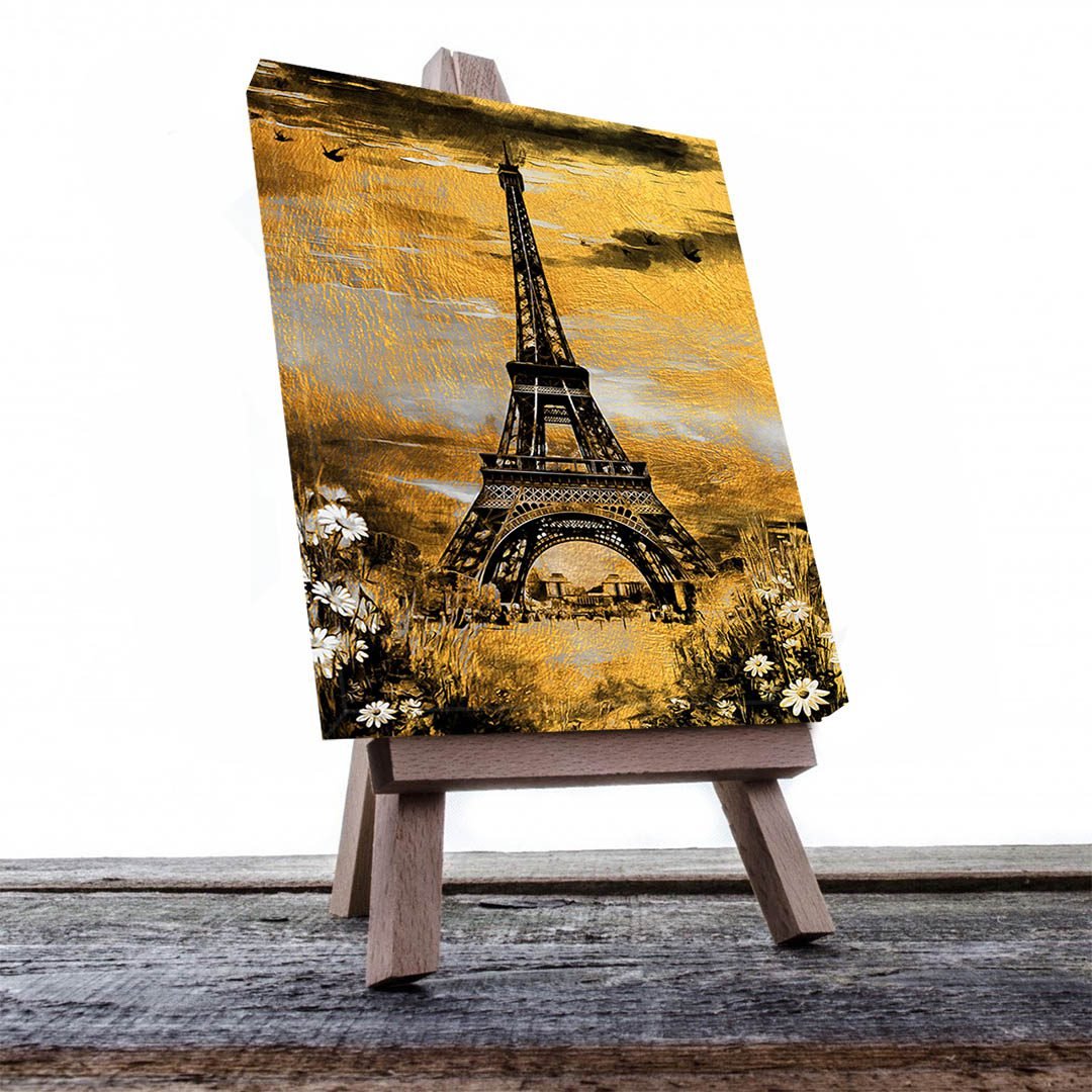 Cuadro Decorativo Torre Eiffel en Dorado #221