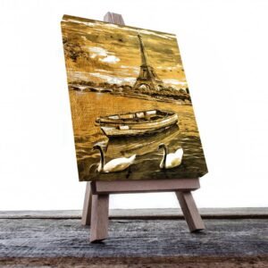 Cuadro Decorativo Torre Eiffel en Dorado #222