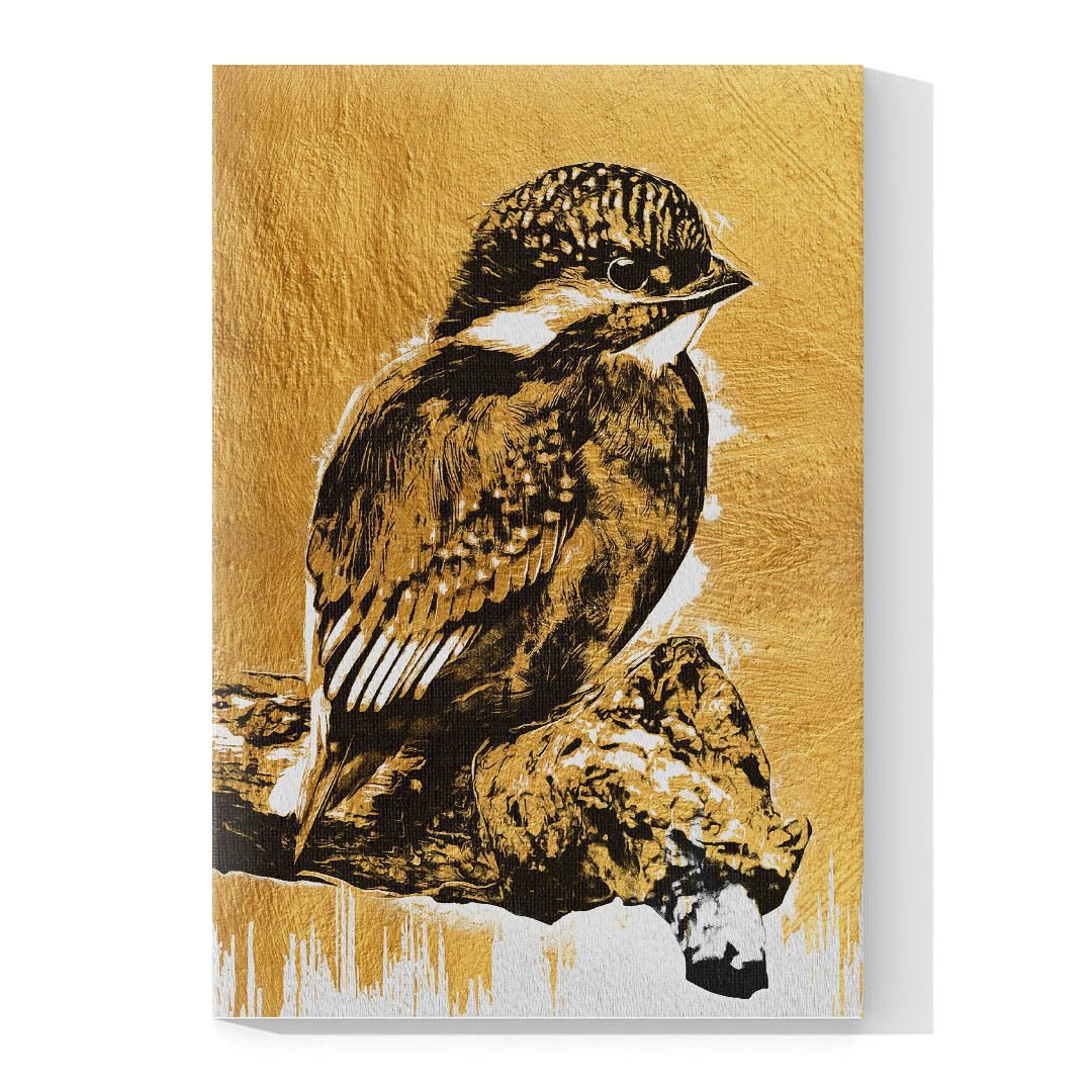 Cuadro Decorativo Pájaro en Dorados - Imagen 4