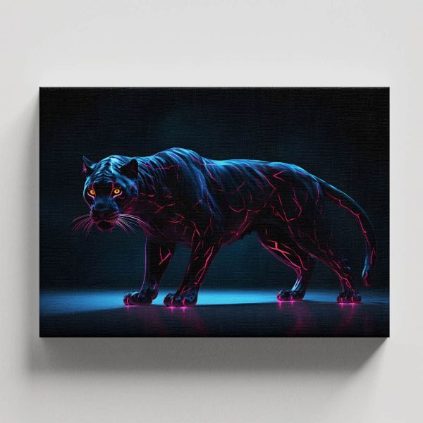 Cuadro Decorativo Canvas Pantera Negra moderno abstracto - Imagen 4