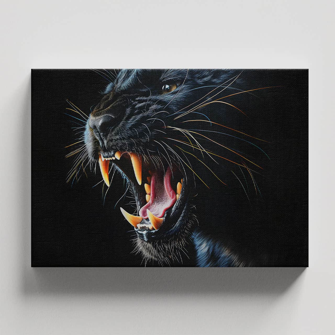 Cuadro Decorativo Canvas Pantera Negra Atacando - Imagen 4