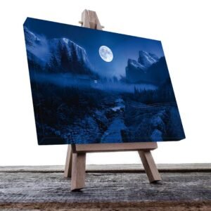 Cuadro Decorativo Luna Brillante entre montañas #22