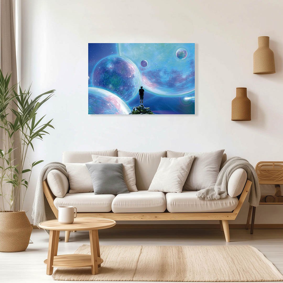 Cuadro Decorativo Sci-Fi del Universo tonos Azules #28 - Imagen 2