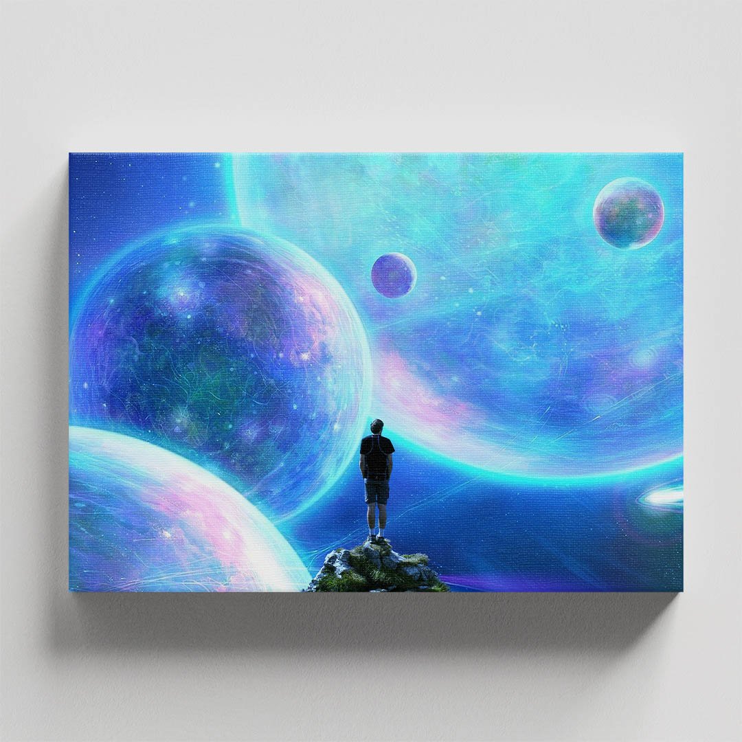 Cuadro Decorativo Sci-Fi del Universo tonos Azules #28 - Imagen 4