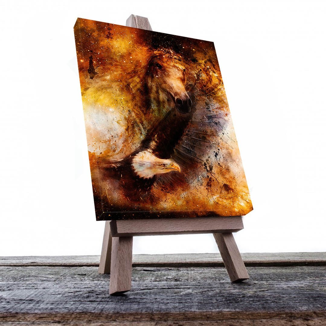 Cuadro Decorativo Holístico Caballo y Águila Mística #9V