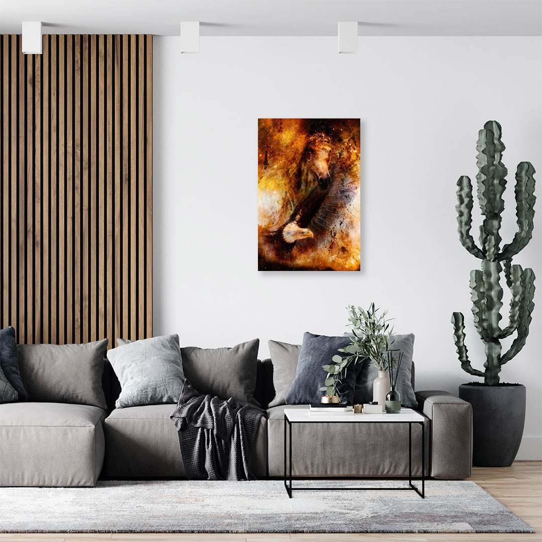 Cuadro Decorativo Holístico Caballo y Águila Mística #9V - Imagen 3