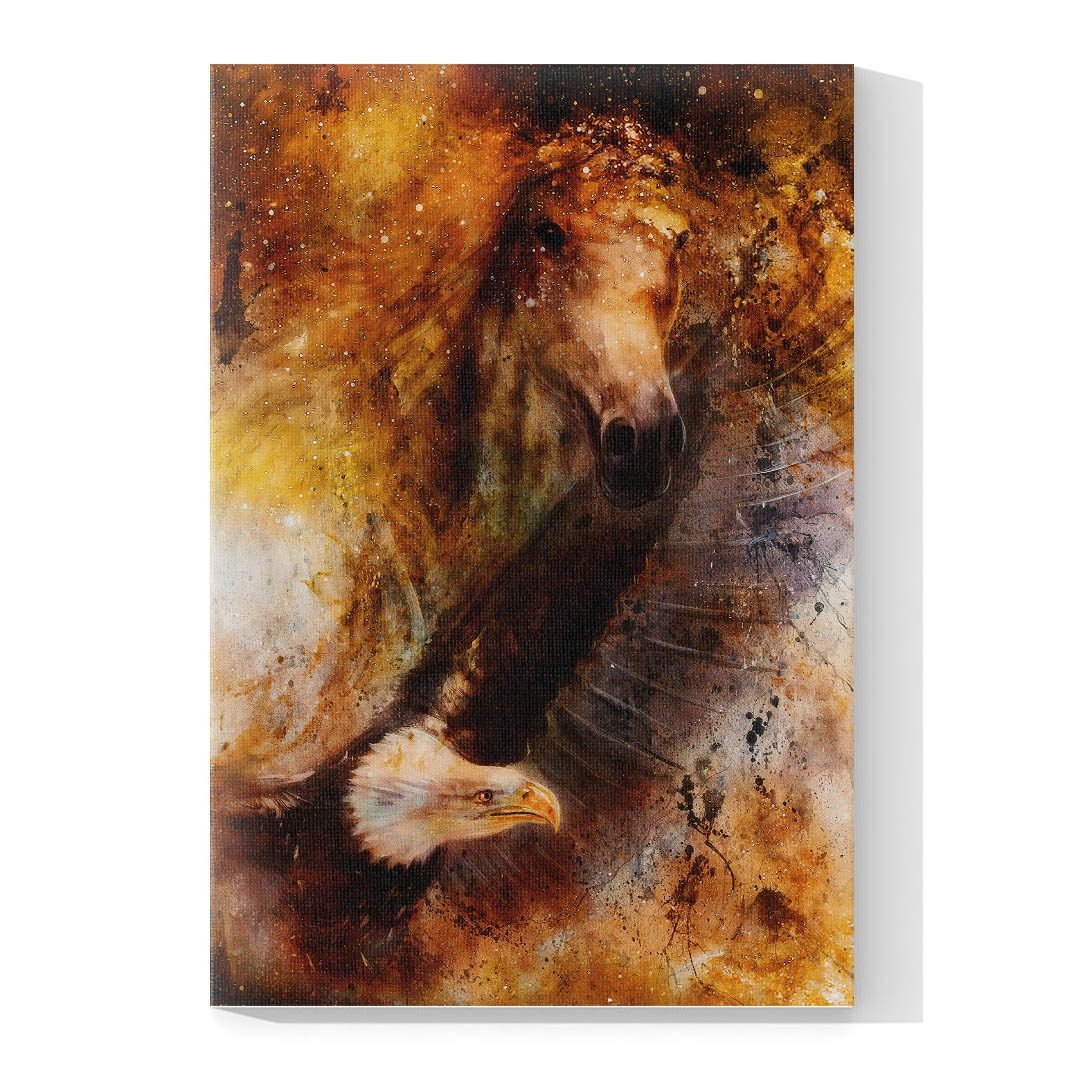 Cuadro Decorativo Holístico Caballo y Águila Mística #9V - Imagen 4