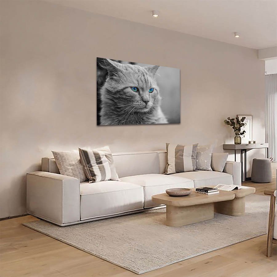 Cuadro Decorativo de Gato Gris #11 - Imagen 2