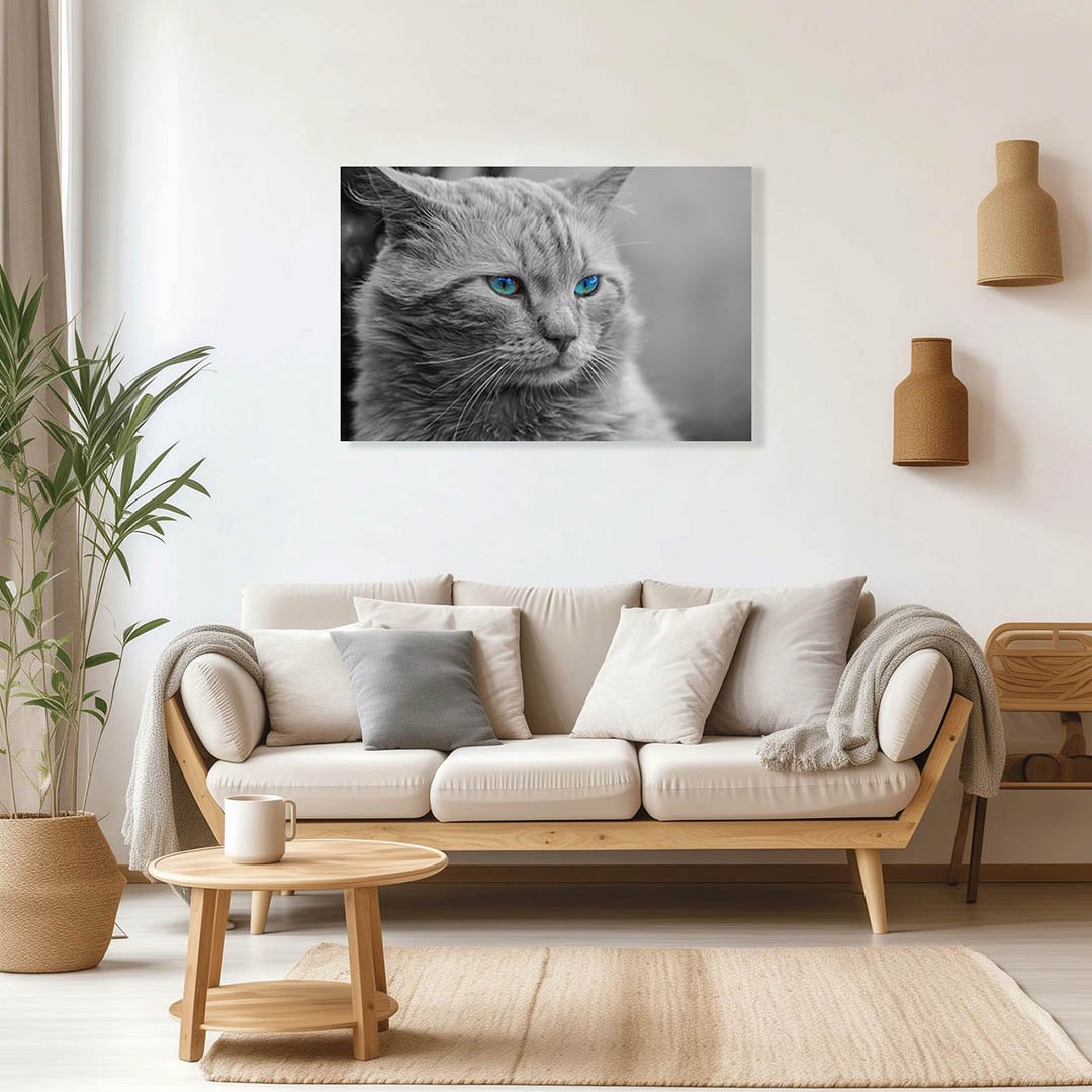 Cuadro Decorativo de Gato Gris #11 - Imagen 3