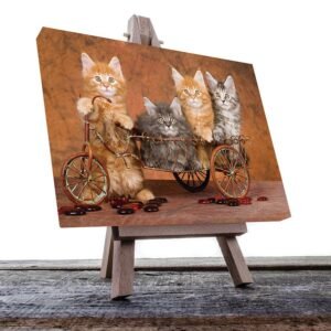 Cuadro Decorativo de Gatitos de en Bici #27