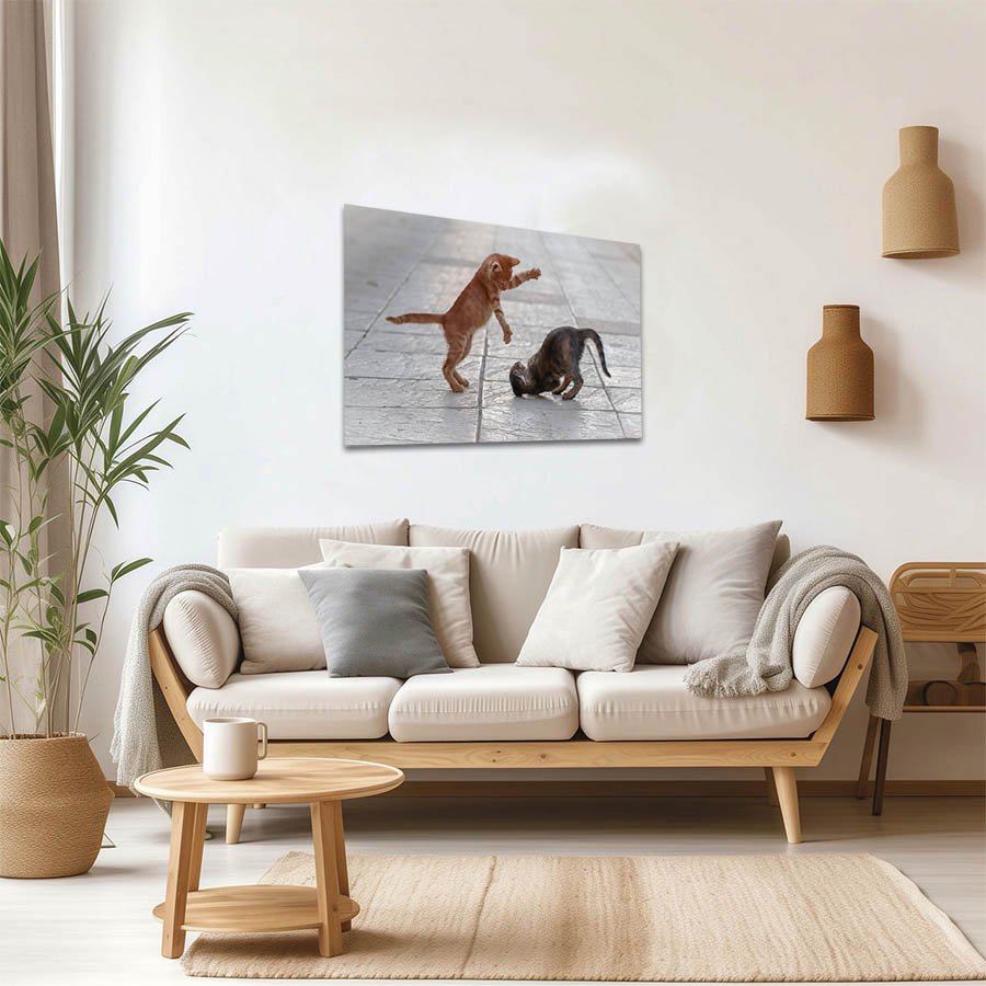 Cuadro Decorativo de Gatitos Café y Gris #45 - Imagen 2