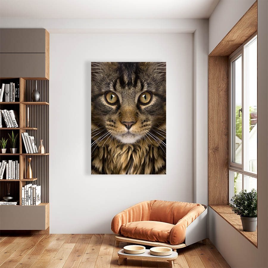 Cuadro Decorativo de Gato Gris Atigrado #535 - Imagen 2