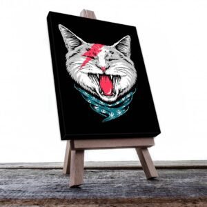 Cuadro Decorativo de Gato Rockeros #565
