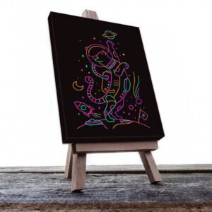 Cuadro Decorativo Dibujo de Gato Astronauta #567