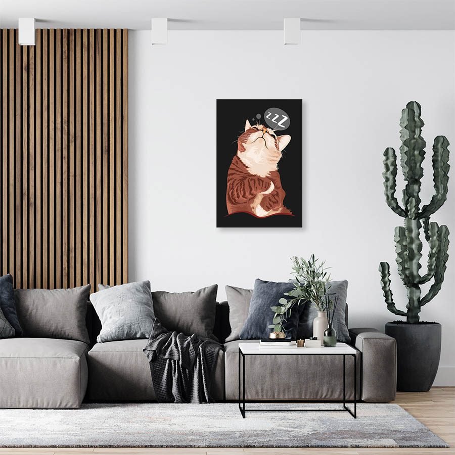 Cuadro Decorativo de Gato Dormilón #569 - Imagen 3