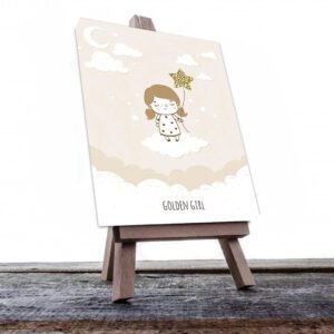 Cuadro Decorativo Infantil Niña con Estrella #16