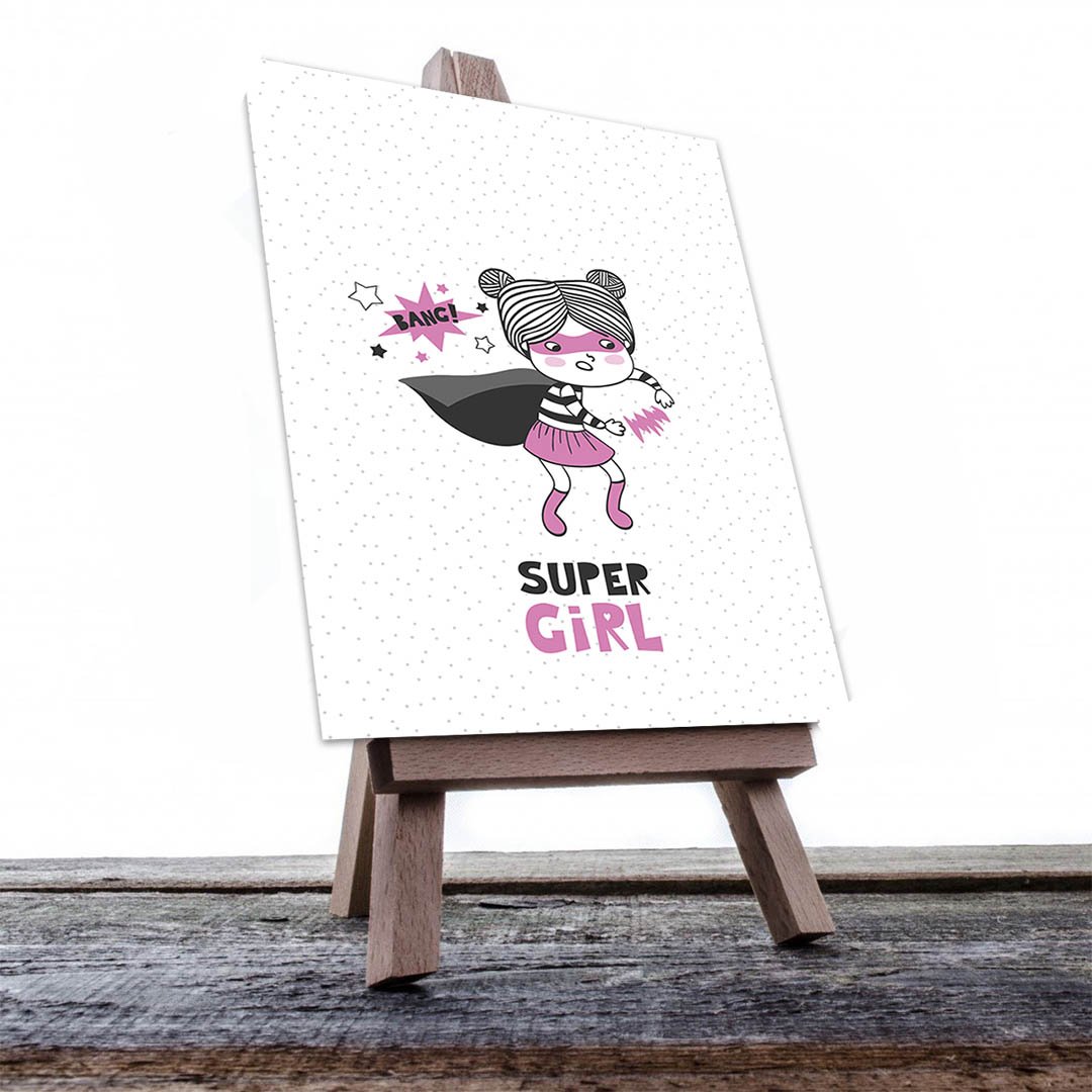 Cuadro Decorativo Infantil Super Niña #19