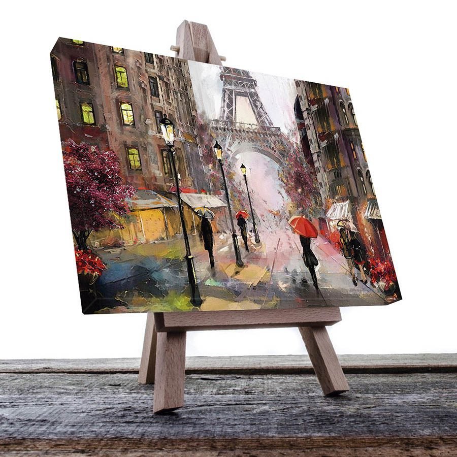 Cuadro Decorativo de Paris Estilo Oleo #01