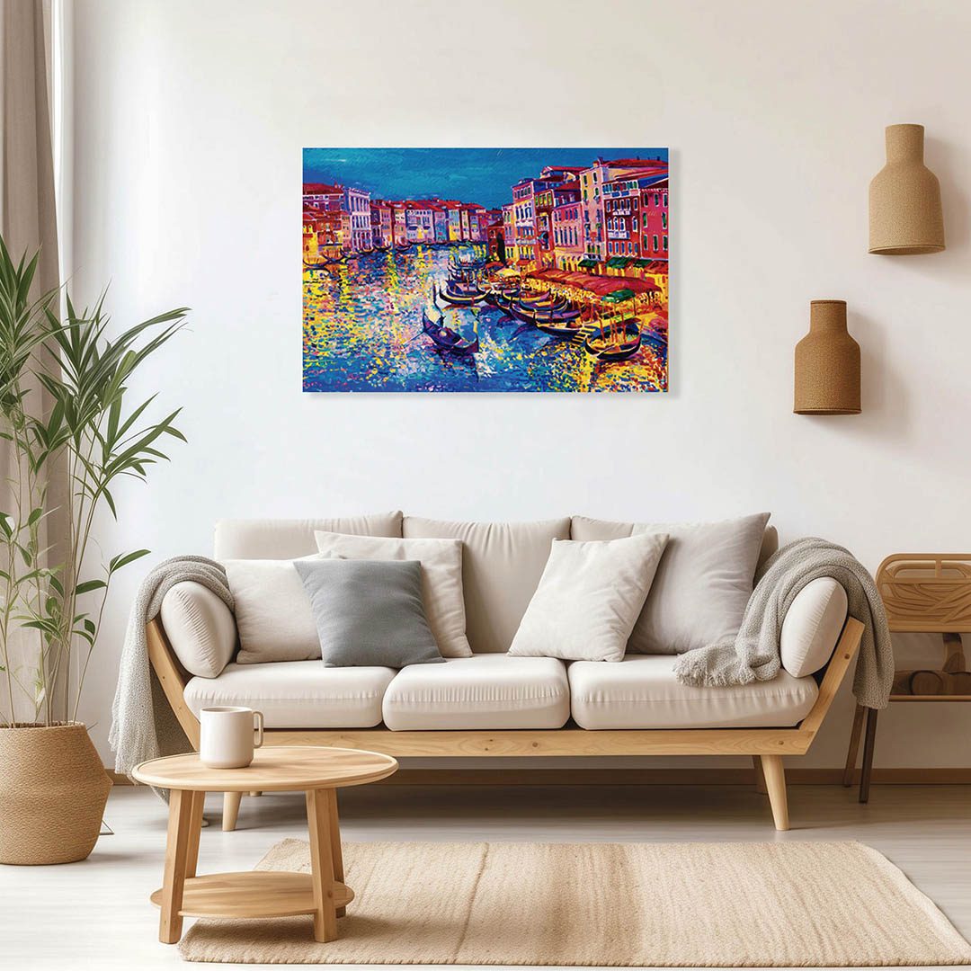 Cuadro Decorativo de Venecia Italia Estilo Oleo #05 - Imagen 3