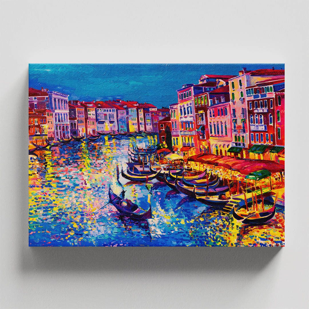 Cuadro Decorativo de Venecia Italia Estilo Oleo #05 - Imagen 4
