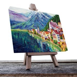 Cuadro Decorativo Lago de Austria Estilo Oleo #18