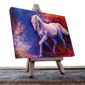Cuadro Decorativo Caballo Blanco Estilo Oleo #20