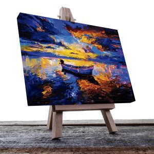 Cuadro Decorativo Barca en el Atardecer Estilo Oleo #21