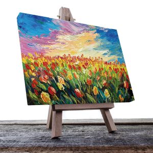 Cuadro Decorativo Campo de Girasoles Estilo Oleo #23